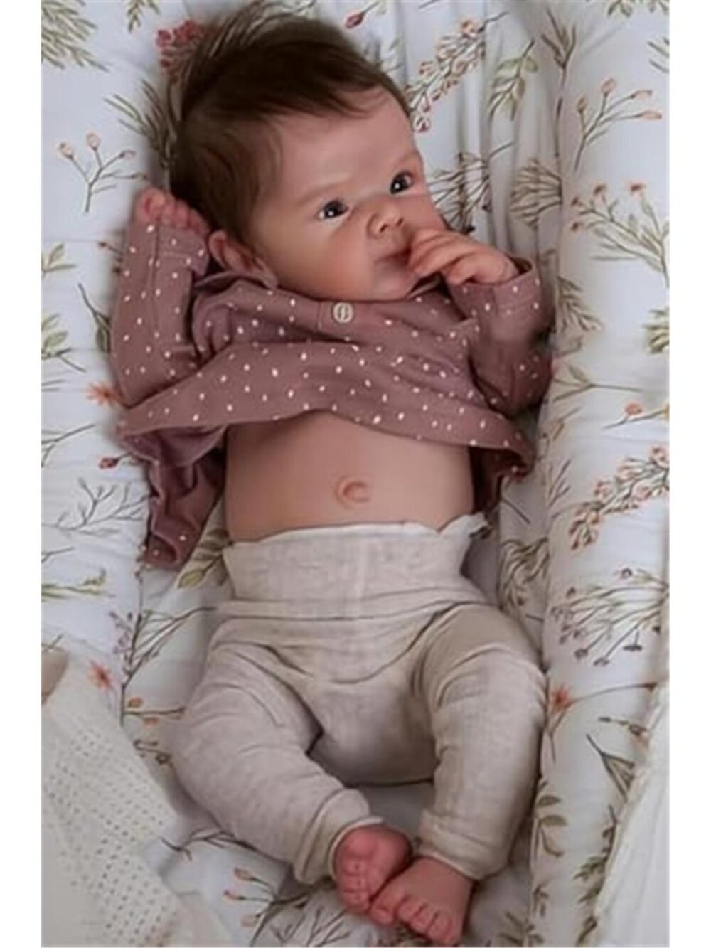 18" Reborn Baby Doll Full Body Silicone Vinyl Realistic Girl Purple Outfit